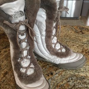 North Face Waterproof Winter Snow Boots Faux Fur